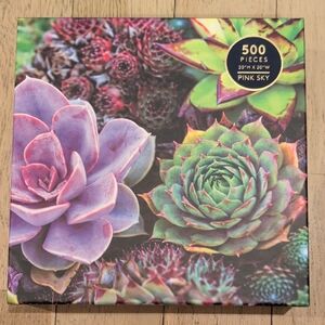 Pink Sky Succulent Puzzle - 500 Pieces